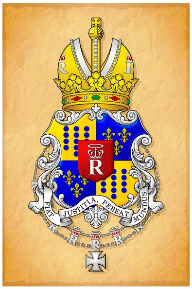 escudo imperial fundo colorido